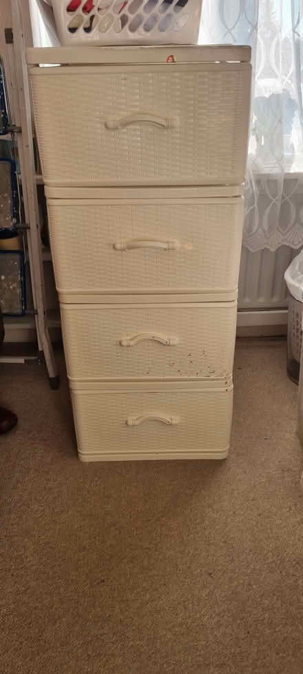 Photo of free White plastic storage drawers (Ravensbourne BR1) #1