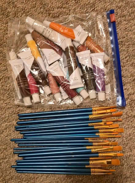 Photo of free Acrylic Paint & Brushes (Ramsey) #1