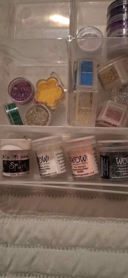 Photo of free Embossing Powders and Glitter In A4 Storage Box. (TN23) #2