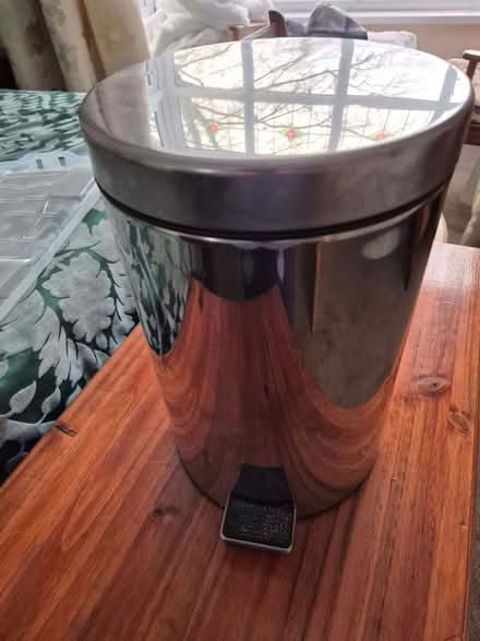 Photo of free Stainless steel bathroom waste bin (Gobowen SY11) #1