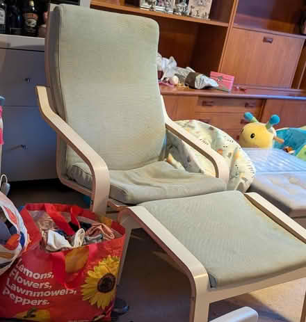 Photo of free IKEA poang chair and stool (Princes park, BN22) #1