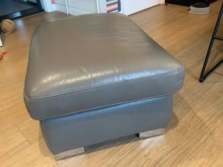 Photo of free Grey Leather Footstool (Churchdown GL3) #3