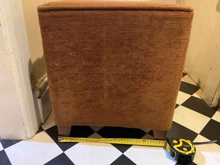 Photo of free Brown/orangey solid pouffe (Highbury Vale NG6) #2