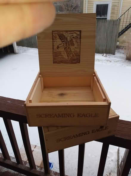 Photo of free two wood wine boxes (Cambridge, Porter Square) #1