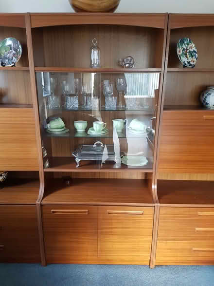 Photo of free Large wood cabinets/display units x 3 (Ormskirk L39) #2