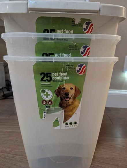Photo of free Pet Food Containers 25lb capacity (Los Altos) #1