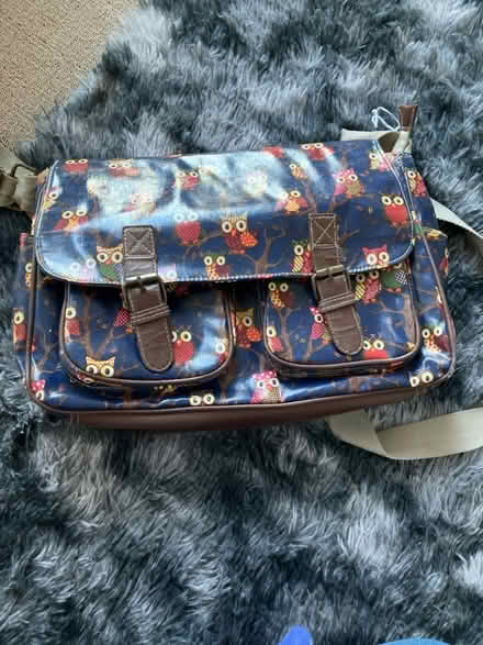 Photo of free Owl print satchel bag (Twerton) #1