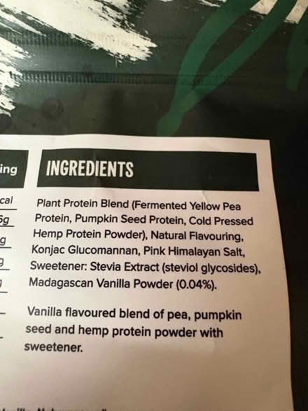 Photo of free Vegan protein powder (Belper DE56) #4