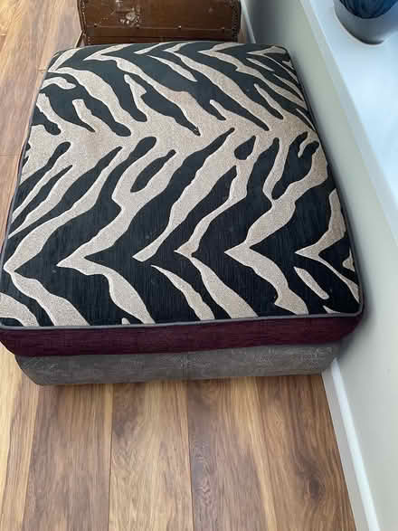 Photo of free Large Zebra Footstool (Minehead) #1