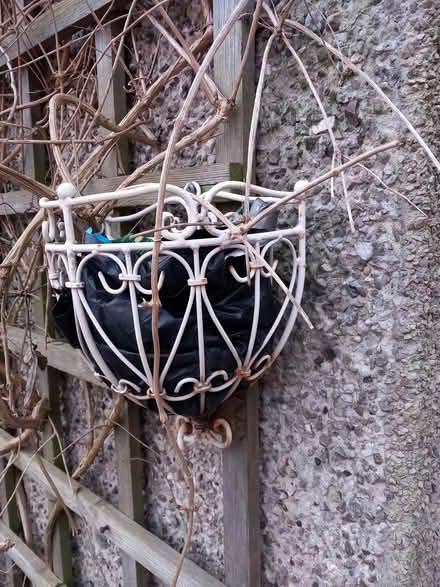 Photo of free white painted metal basket (Bare LA4) #1