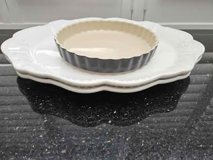 Photo of free Large white platters and Pie dish (Slyne-with-Hest LA2) #2
