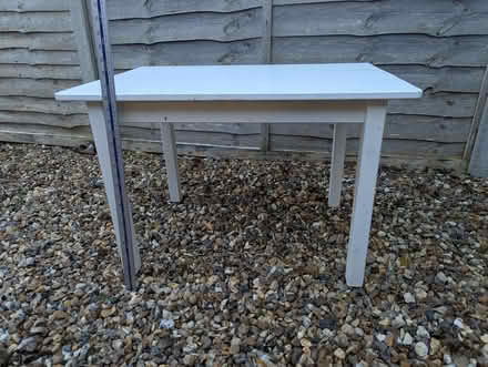 Photo of free Child's white painted table (Napsbury AL2) #1