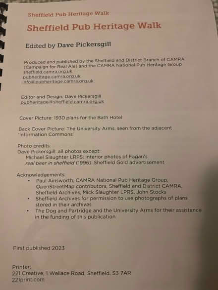 Photo of free Sheffield Heritage Pub binded (S6 Walkley) #2