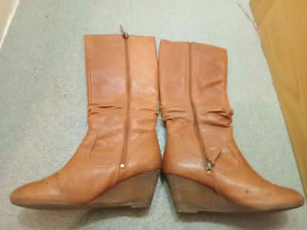 Photo of free Clarks knee high brown boots size 3 (Freezywater EN3) #2