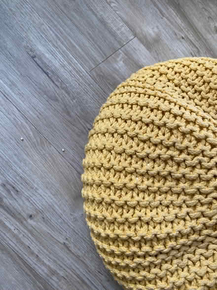 Photo of free Round Cotton Knitted Pouffe (Lower Wolvercote OX2) #2