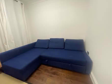 Photo of free Blue fabric Ikea corner sofa bed (Plaistow E6) #1