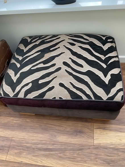 Photo of free Large Zebra Footstool (Minehead) #2