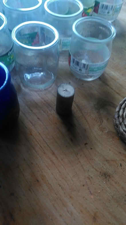 Photo of free 12 Little Jars, Perhaps For Candles (CT6) #1