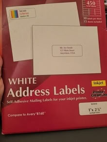 Photo of free White Address Label (20874) #1
