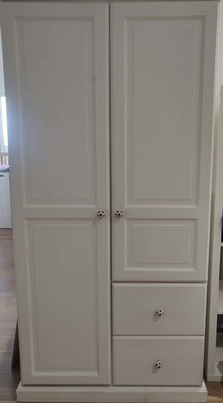 Photo of free White wooden wardrobe (Frodsham) #1