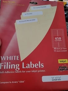 Photo of free White Filling Labels (20874) #1
