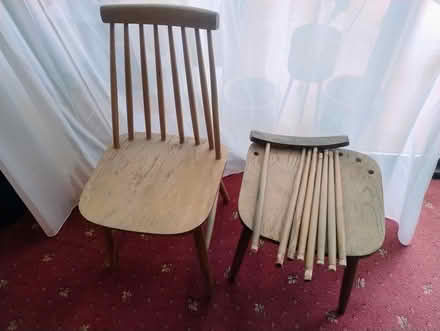 Photo of free 2 ercol style dining/kitchen chairs (Milborne Port) #1