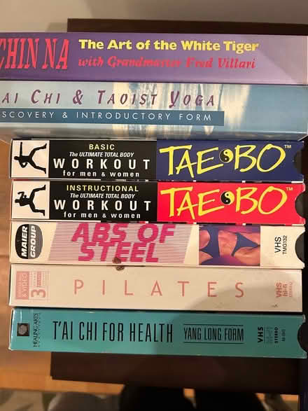 Photo of free 7 VHS FITNESS exercise tapes (San Carlos-El Camino near Hull) #1