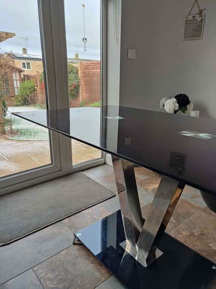 Photo of free Black Glass Dining Table (Pin Green SG1) #2