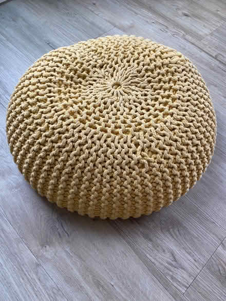 Photo of free Round Cotton Knitted Pouffe (Lower Wolvercote OX2) #1