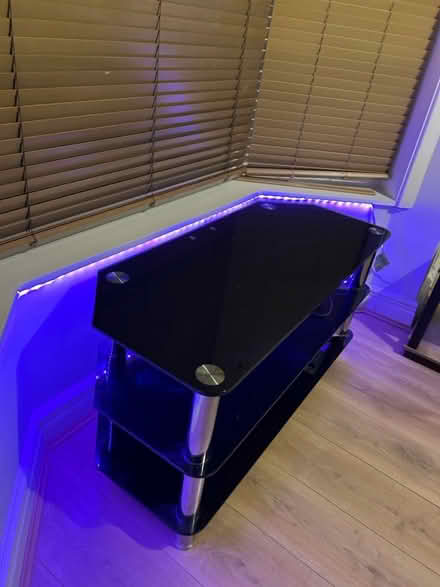 Photo of free Black Glass and Chrome TV stand (Nr Oswestry) #3