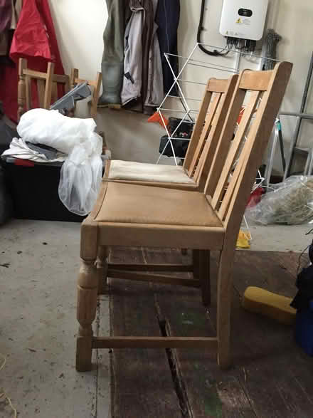 Photo of free 4 Wooden Dining Chairs (Hollinwood, Whixall) #1