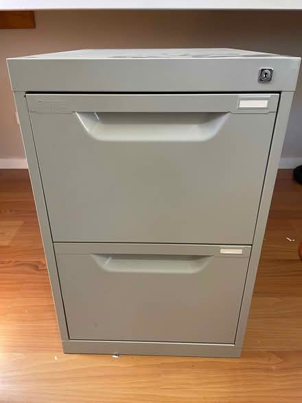 Photo of free Two-drawer metal filing cabinet (Maribyrnong) #1
