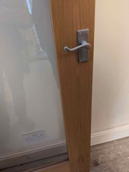 Photo of free Internal wooden door with glass panel (Bare LA4) #4