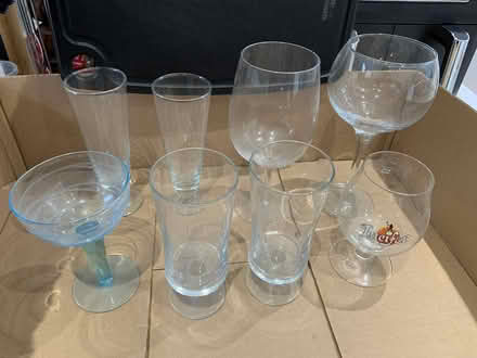 Photo of free Box of drinking glasses (KT17 - Stoneleigh) #3