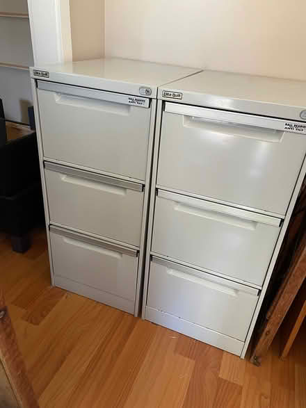Photo of free Two 3-drawer metal filing cabinets (Maribyrnong) #1