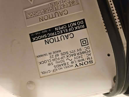 Photo of free Sony digital clock radio (Radford Semele CV31) #2