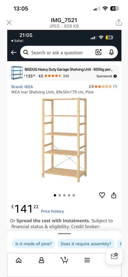 Photo of free IKEA Wood shelves (Canning Town E16) #1