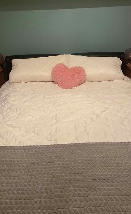 Photo of free King size bed frame (RG12 Birch hill Rg12) #1