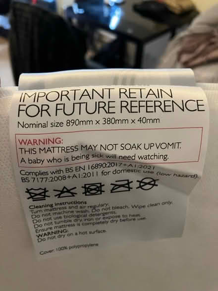 Photo of free Cot for newborn - 89x38cm (NW11 7EF) #4