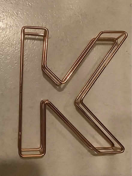 Photo of free Rose Gold Wired K thingy (Croydon) #1