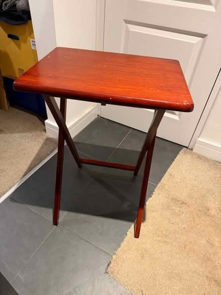 Photo of free 2 x folding to tv dinner tables. (Elm Park RM12) #1