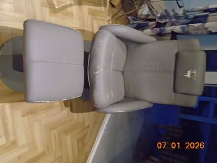 Photo of free 2 semi recliner high back chairs with 2 footstools (Culmstock EX15) #2