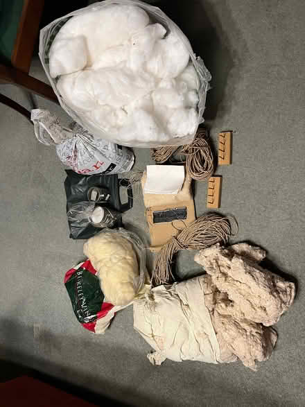 Photo of free Collection of upholstery wadding, sea grass, tacks etc (Bolton le Sands LA5) #1