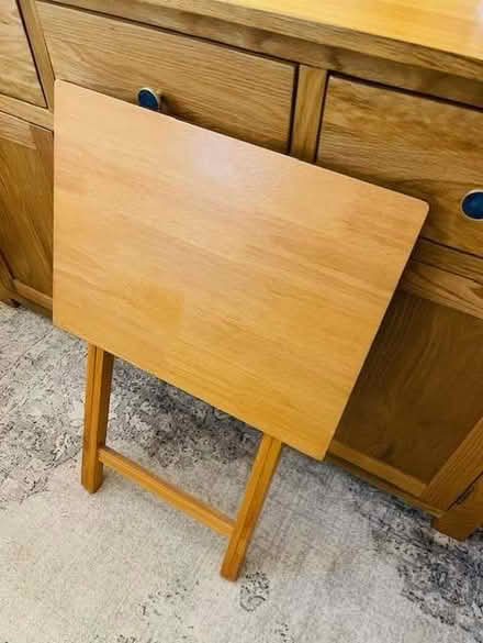 Photo of free Fold out small wooden side table (Earls Court SW10) #2