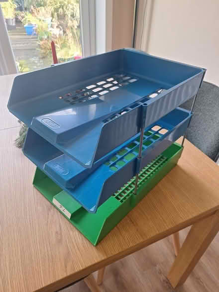 Photo of free 3 x Tier Filing Trays (Plastic) (Bedhampton PO9) #1