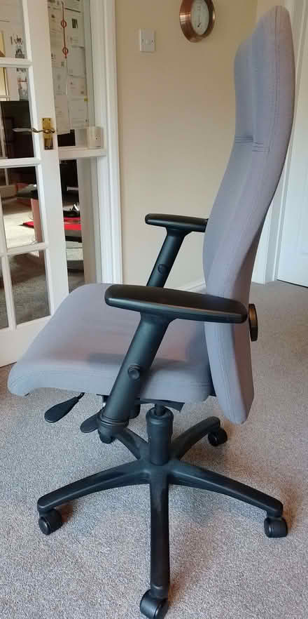 Photo of free Grey high-back office chair (Sapley PE28) #2