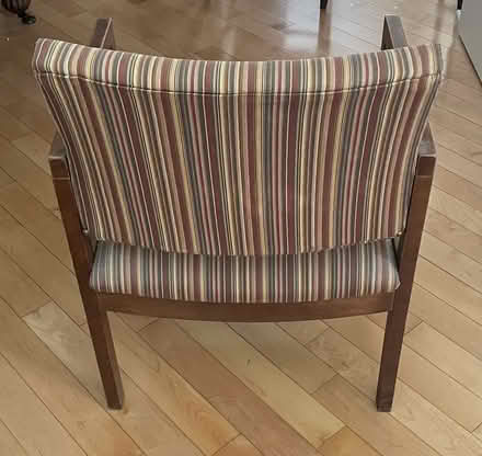 Photo of free Wood and fabric Chair (Alta vista / riverside) #3