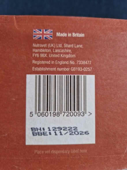 Photo of free Medication NutraCys cats /dogs (East Grinstead town center) #2