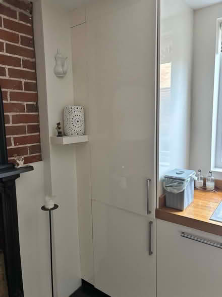 Photo of free IKEA High Gloss Cream Kitchen Units, Worktop And Sink (CT4) #1