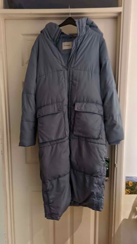 Photo of free Long blue hooded coat (Queens Park MK40) #1